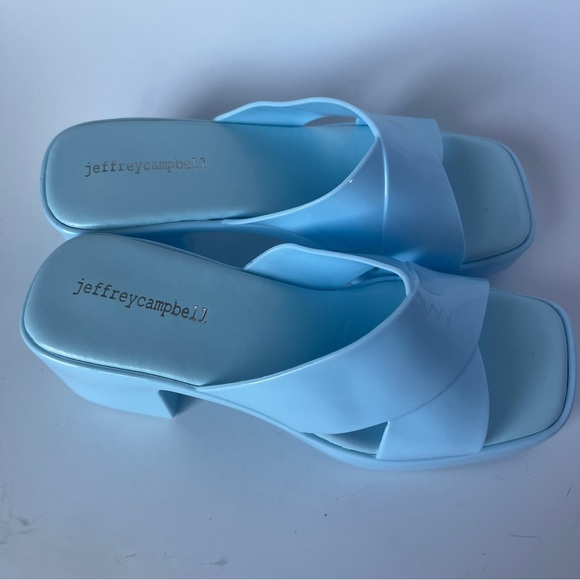 Jeffrey Campbell Bubblegum Platform Jelly Sandal in Baby Blue size 6 - Picture 5 of 7